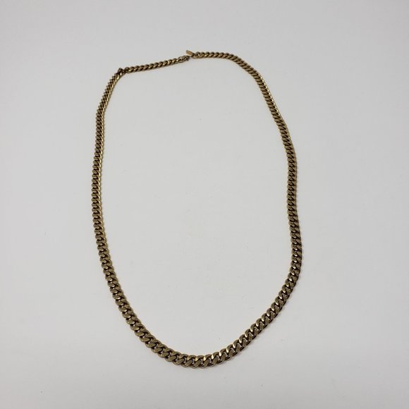 Monet Gold Tone Cuban Link Chain Necklace Long 29" - Picture 3 of 5